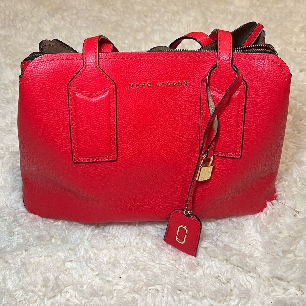 Red Marc Jacobs Handbag Purse Shoulder Bag